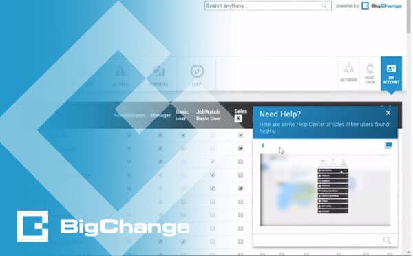 BigChange new feature is the floating help button