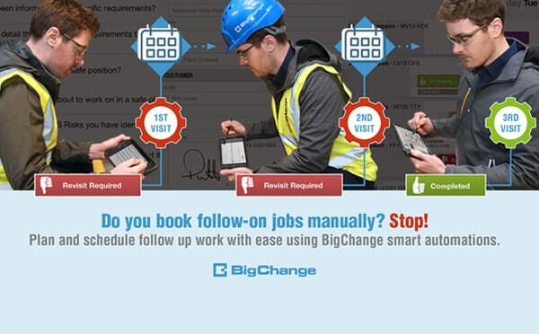 BigChange new feature automatically schedule follow on jobs