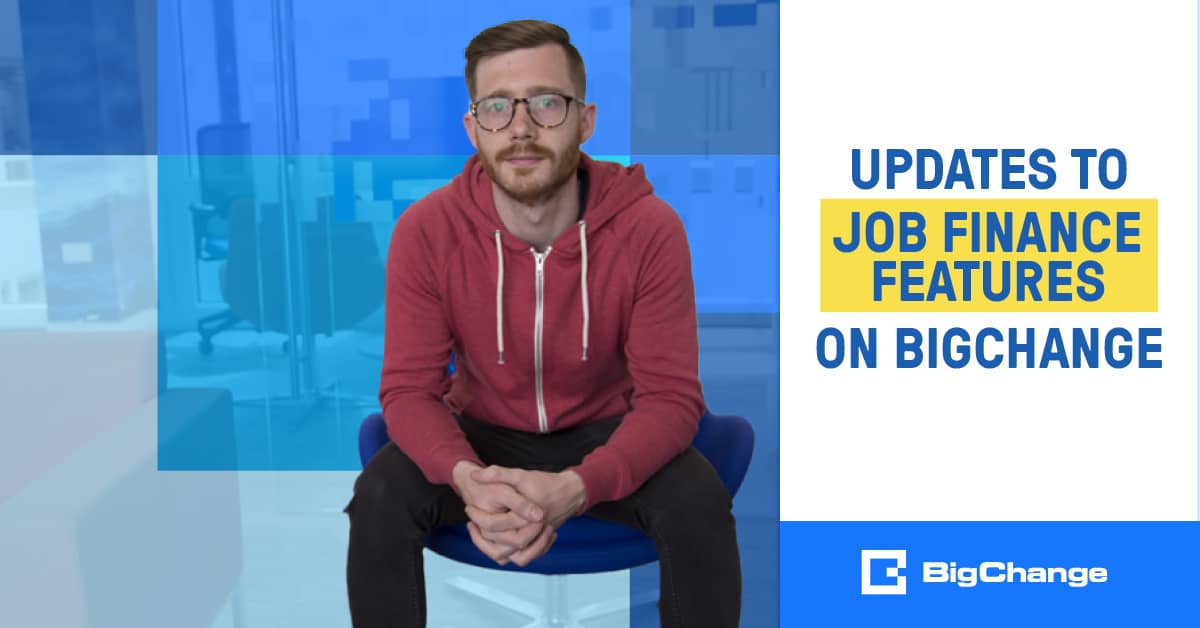 Update to Job Finance features on BigChange