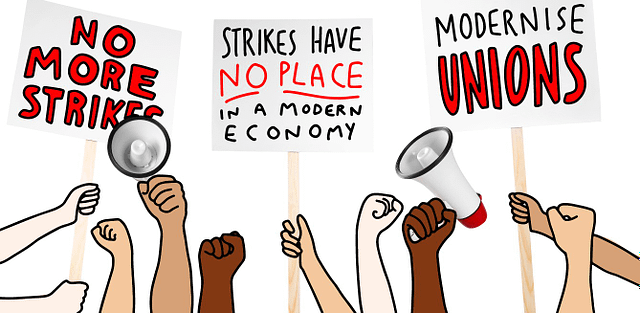 Strikes have no place in a modern economy