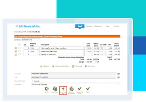 Job Finance Screen example